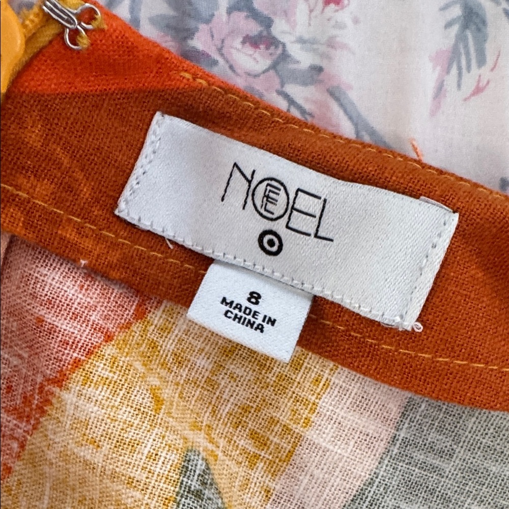 Fe Noel Orange and Green Abstract Ruffle Mini Skirt - Picture 8 of 10